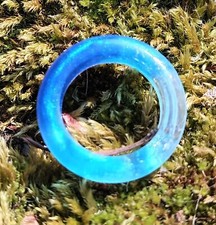 Handmade Unisex Blue Handmade Resin Ring Size 11 1/2