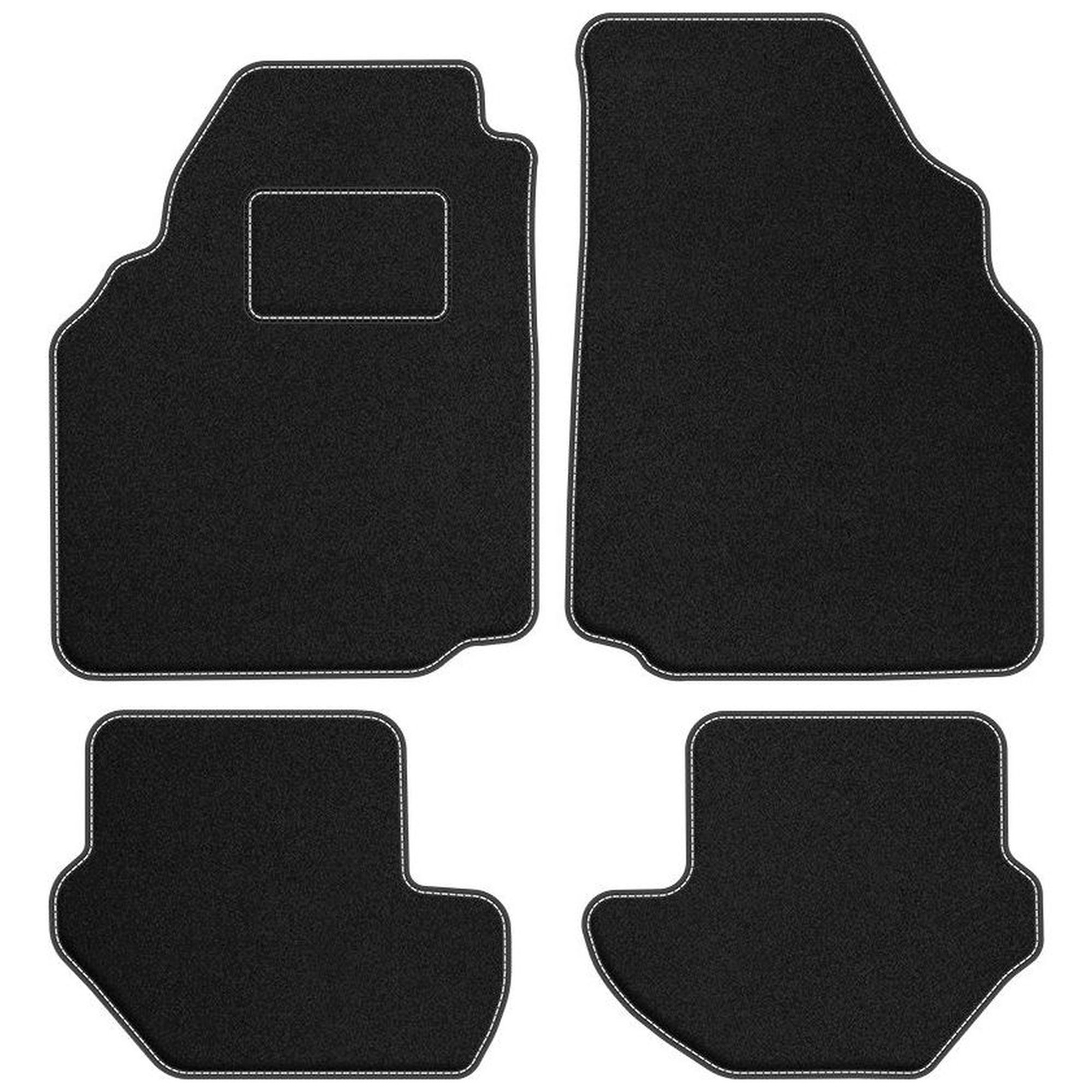 Tapis de sol velours premium blanc mat pour Ford Puma 1997-2002 élégance