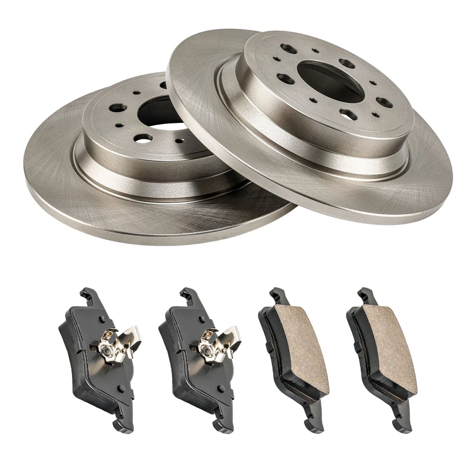 Kit de rotores de freno trasero y pastillas de cerámica para 99-06 Volvo S80 03-07 XC70 06-07 S60 Foto 4 de 4