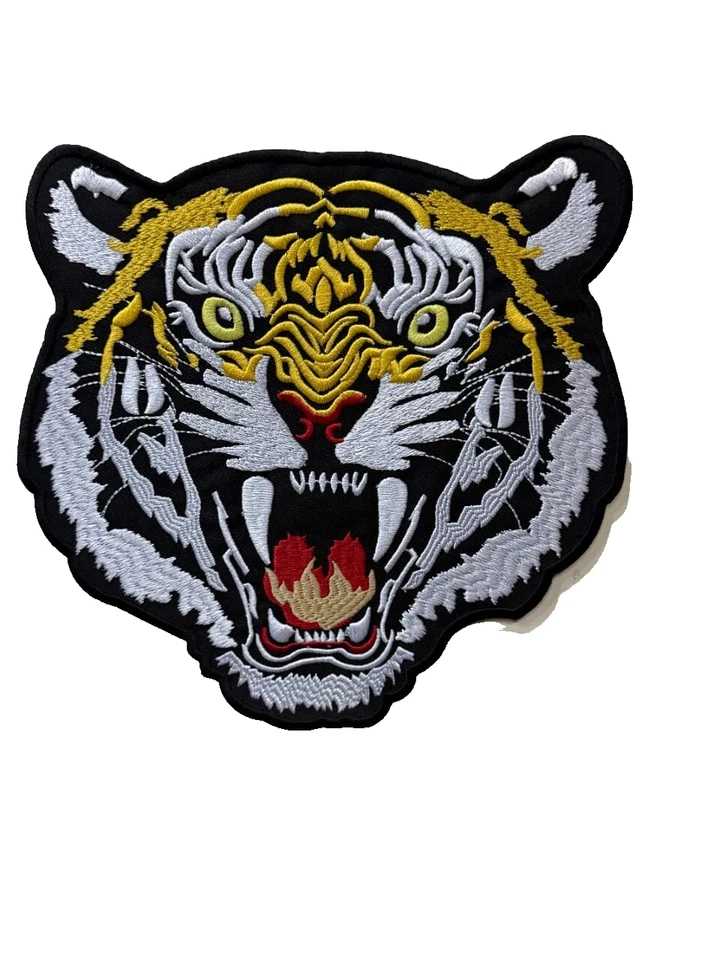 Bengal Tiger Embroidered Patches 2 Pack – Iron/Sew-On XL Jacket/Vest Appliques - Image 3 of 4