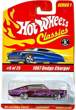 Hot Wheels Classics Ser 1 5 1967 DODGE CHARGER Purple H7070