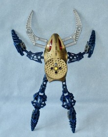 Lego Bionicle VISORAK - Gold Makuta Rahi Spider with 5 Glow in the Dark Spiders