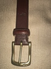 Polo Ralph Lauren Brown Leather Belt Mens Size 38 Made In China