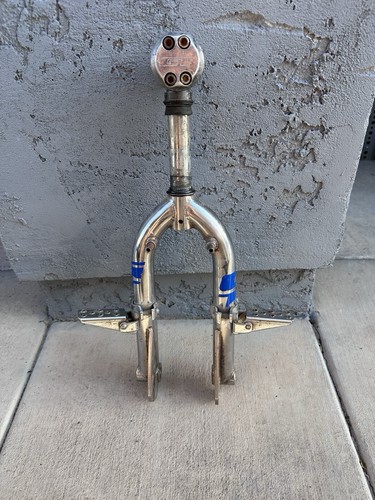 2000s GT Cr-Mo Freestyle BMX Fork 1 1/8" Chrome 20" U-Brake Midschool