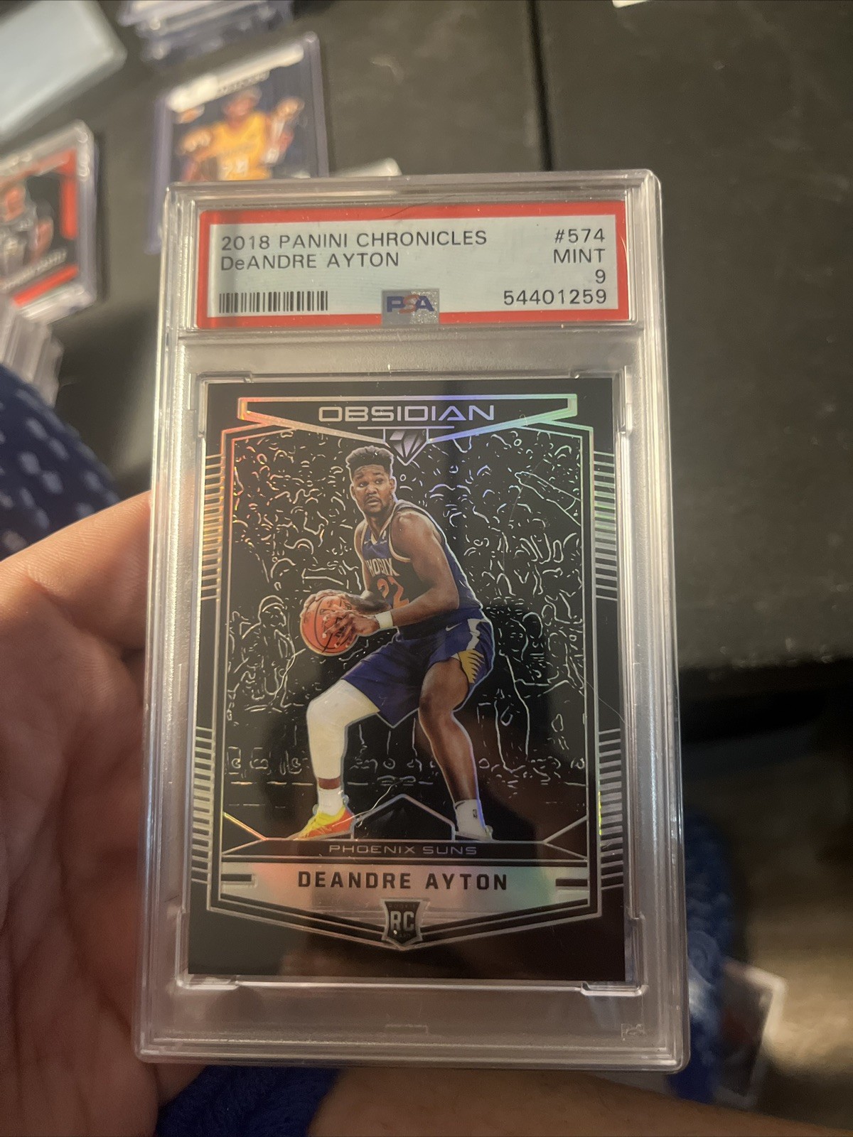 DeAndre Ayton 2018 Panini Chronicles "Obsidian Preview" Rookie #574 PSA 9 Mint