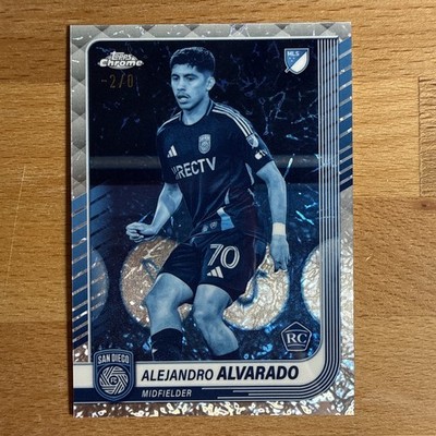 2025 Topps Chrome MLS Alejandro Alvarado San Diego FC Frozen Factor -2/0 RC