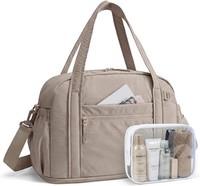 Reisetasche Damen Sporttasche HandgepäCk Duffle Bag Weekender Kamel 50L Fitness