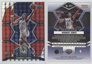 2021-22 Panini Mosaic Rookies Red Mosaic Prizm Herbert Jones #231 Rookie RC