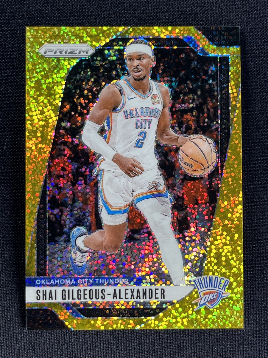 2024-25 Panini Prizm Shai Gilgeous-Alexander #113 Gold Sparkle Prizm Thunder /24