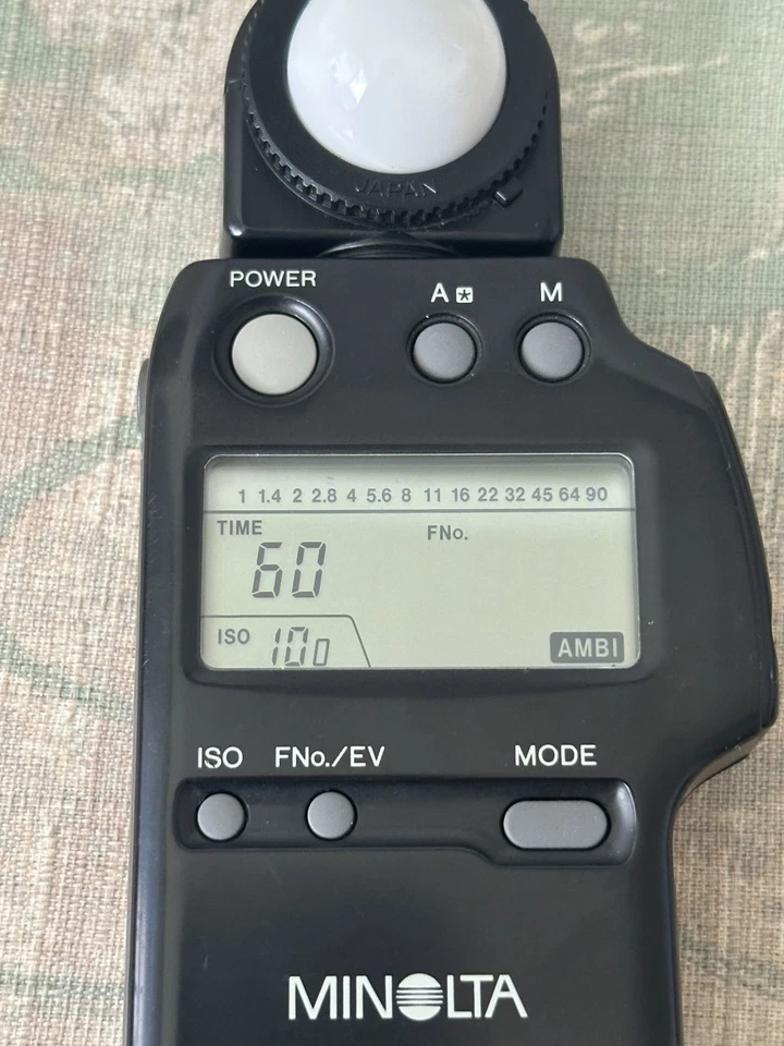 Medidor automático Minolta IV F IVF medidor de exposición a luz flash con estuche - ¡COMO NUEVO! Foto 3 de 4