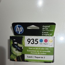 HP 935 Genuine Original Ink Cartridges 3-Pack Cyan Magenta Yellow for OfficeJet
