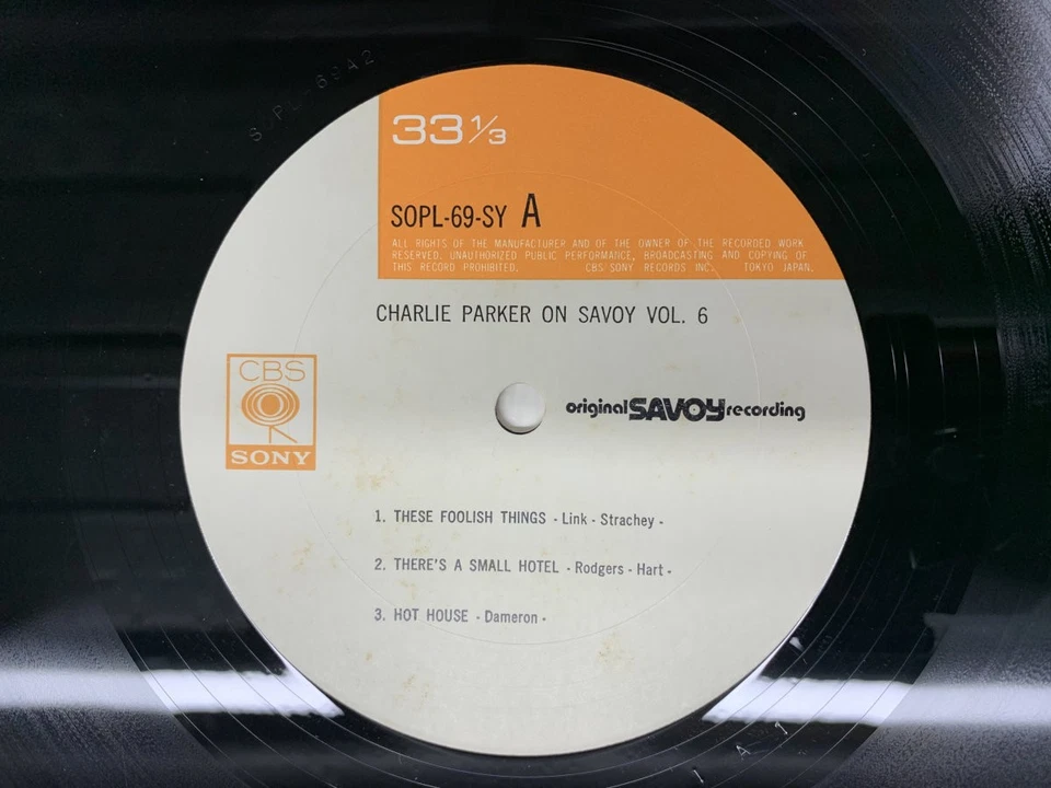 Charlie Parker Charlie Parker On Savoy Vol. 6 Japan LP [55844ER] - Image 2 of 3