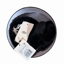 UGG Logo Women's Australia Sheepskin Earmuff Classic Black in Box NEW!