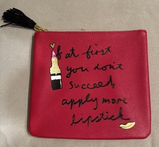 Estee Lauder  If At First You Don't Succeed Apply More Lipstick  Make-Up Bag NEW