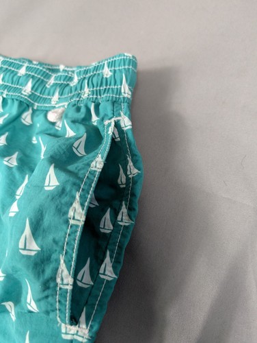 Polo Ralph Lauren Swim Trunks Mens Medium Green All Over Sail Boats Lined Multi - Picture 9 of 12