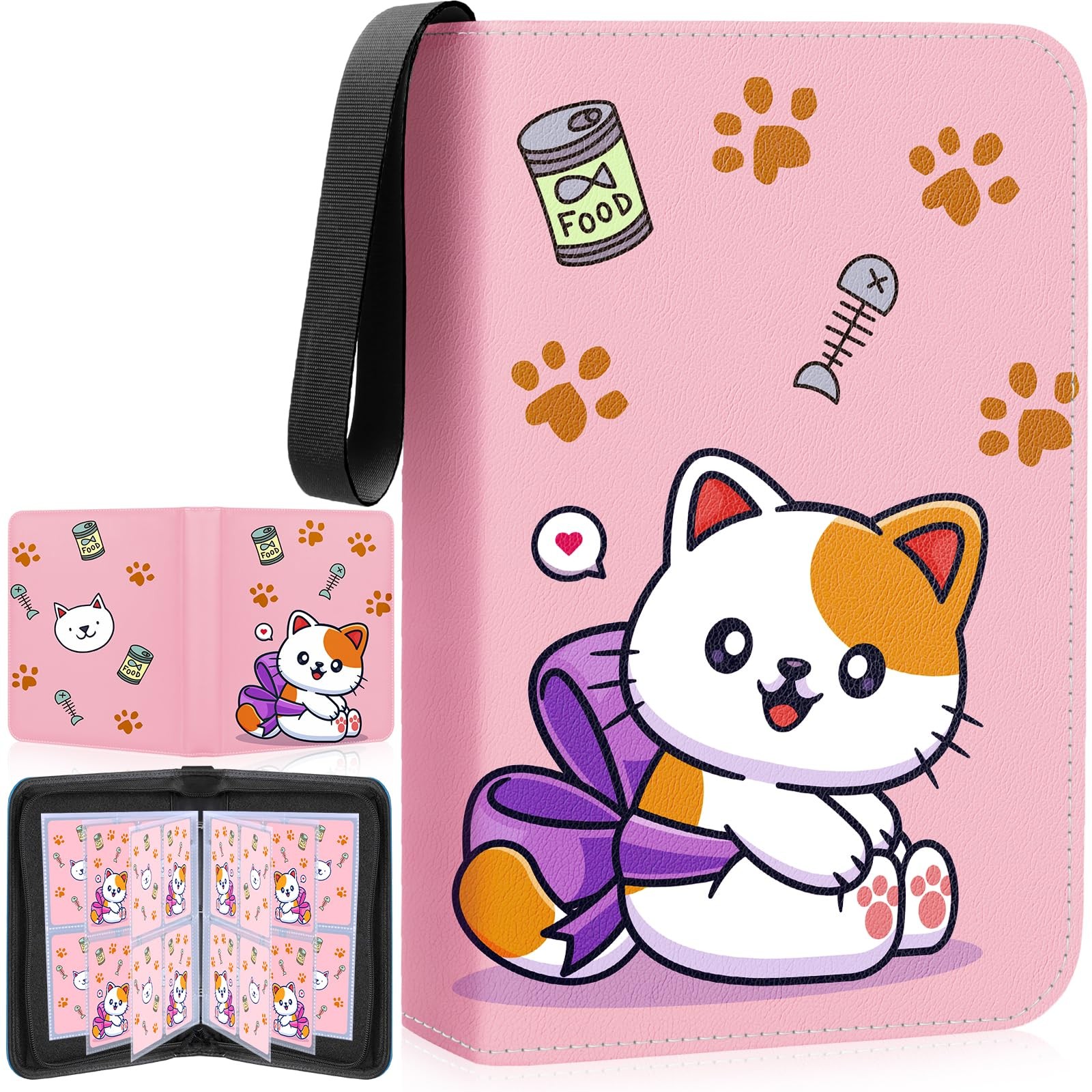 Trading Card Binder with 400 Pockets 4-Pocket Album for Collectibles