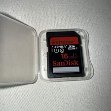 SanDisk Extreme 16GB, Class 10 45MB/s - SDHC UHS-I Card - Retail -...
