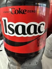 Share a Coke with  Isaac   2025 Personalized Gift Coca~Cola Bottle 20oz Zero
