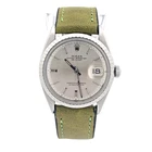 Rolex Datejust 1603 Mens Stainless Steel Watch Silver Stick Dial 1970s