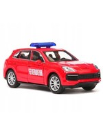 "Porsche Cayenne Turbo \"Neuheit\" Feuerwehr Welly MaßStab:1:34 Modellauto Rot"