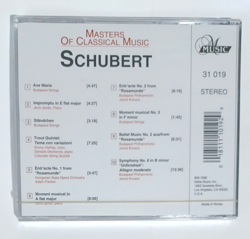 2 CDs Masters Of Classic Music STRAUSS & SCHUBERT New Sealed 1998 Delta Music - Picture 12 of 14