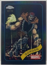 2025 Topps Chrome Marvel Gorgon #195 Black Refractor #01/10 RARE SP SSP