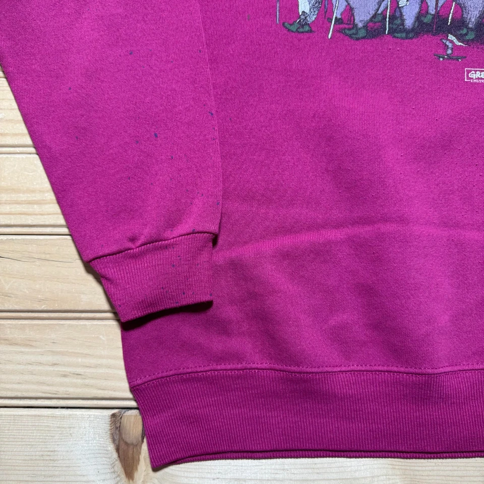 Sudadera De Colección Años 90 Greenpeace Ballenas Orca Delfín Cuello Redondo Hecha en EE. UU. - Pequeña Foto 4 de 4