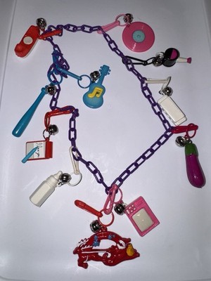 Vintage Bell Plastic Charm Necklace Nostalgic 1980s Era | eBay