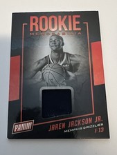 2019 Panini National  Rookie Memorabilia Jaren Jackson Jr #JJ Grizzlies