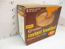 Carnation Instant Breakfast 1960s drink mix COFFEE flavor store display box