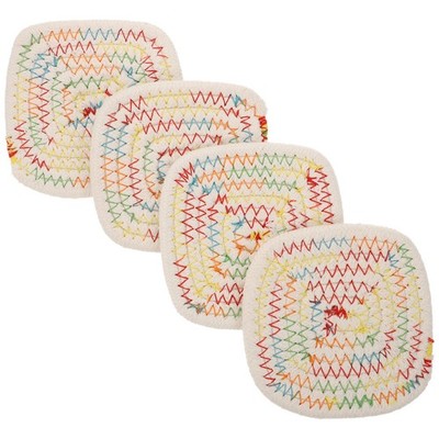 4 PCS Gewebte Untersetzer Tassenunterlage Für Den Haushalt Tassenuntersetzer