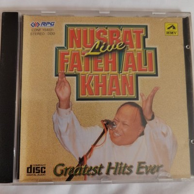 NUSRAT FATEH ALI KHAN LIVE GREASTEST HITS HMV SUFI AUDIO CD SAME DAY POST