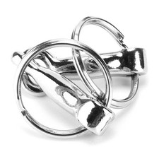 1stk Pferdegebiss Schlüsselanhänger Zinklegierung Pferdetrense Gebiss Silber