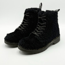 Dr. Martens Kids' 1460 Pascal Tinsel Faux Fur Boots in Black - US Big Kids 1 / E