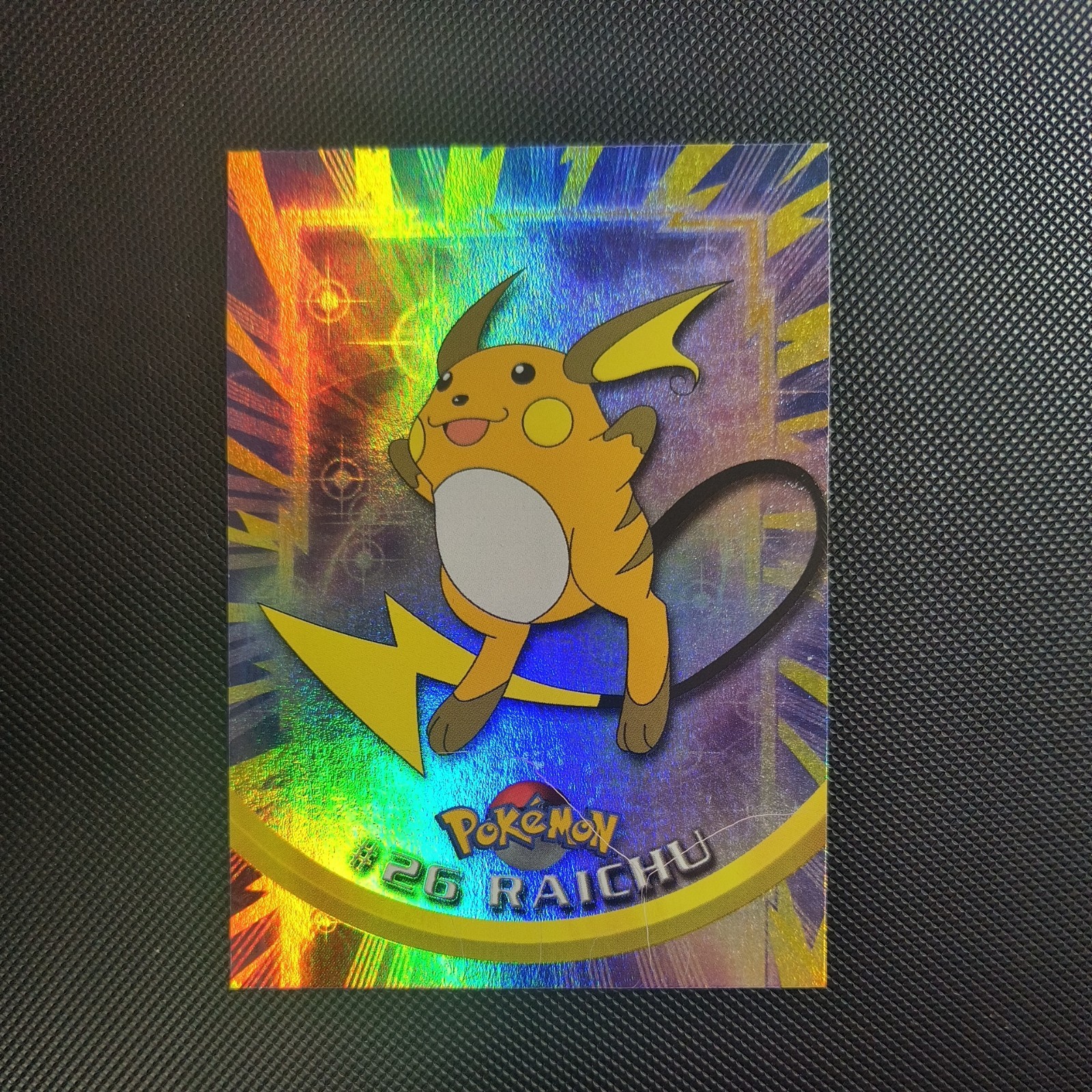 1999 Topps Pokemon Raichu #26 Holo Foil Blue Label Blue Logo Card TV Animation