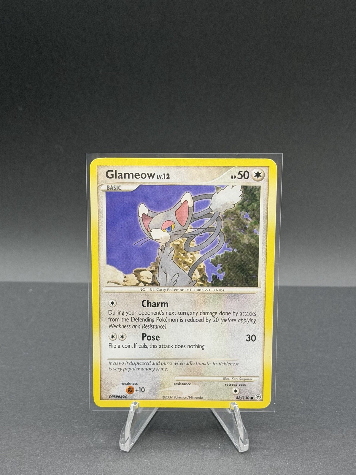 Pokémon TCG- 2007 Glameow 83/130 Diamond & Pearl Regular NM/LP