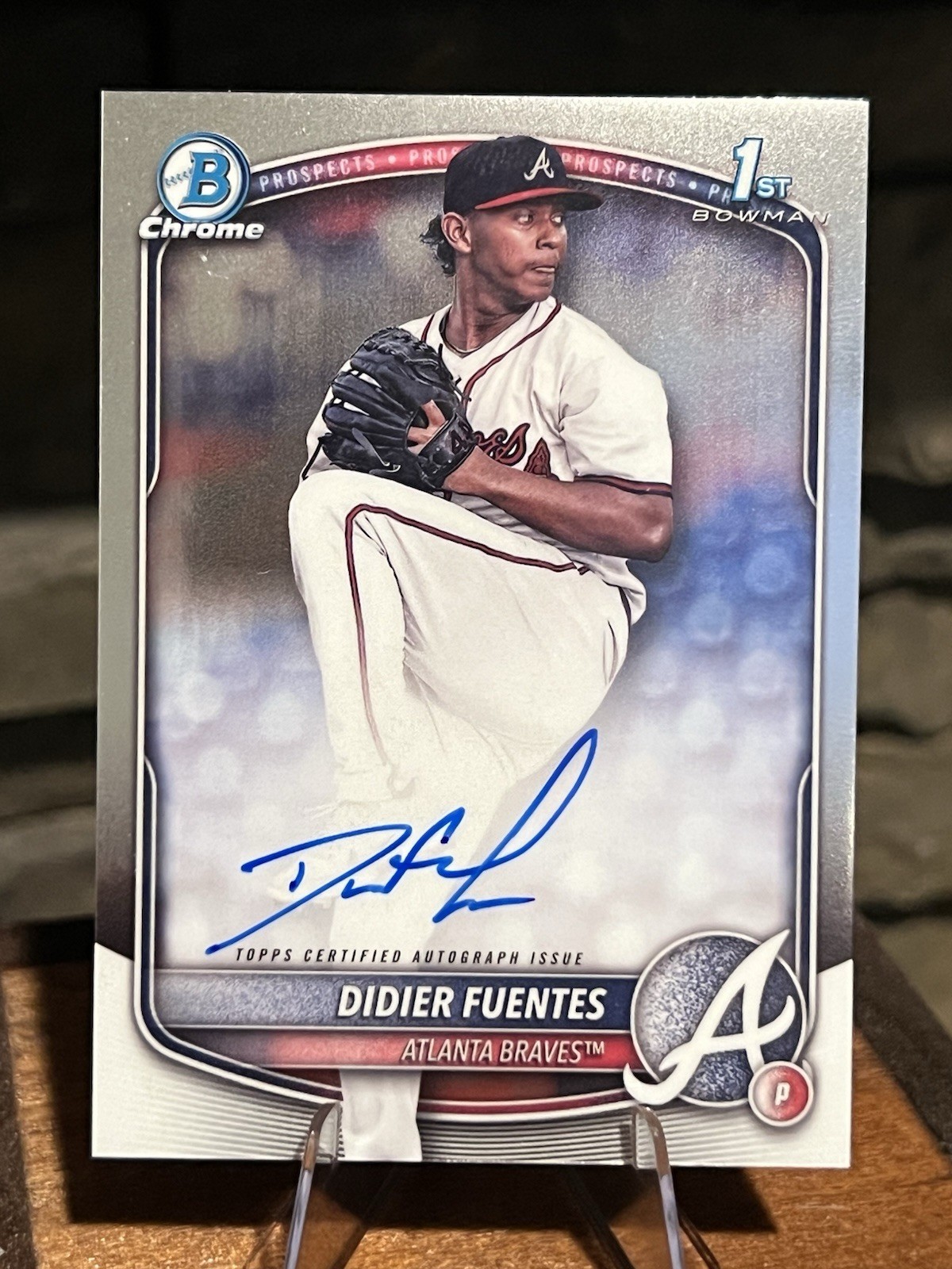 Didier Fuentes 2025 Bowman 1st Bowman AUTO Chrome #CPA-DFU Braves