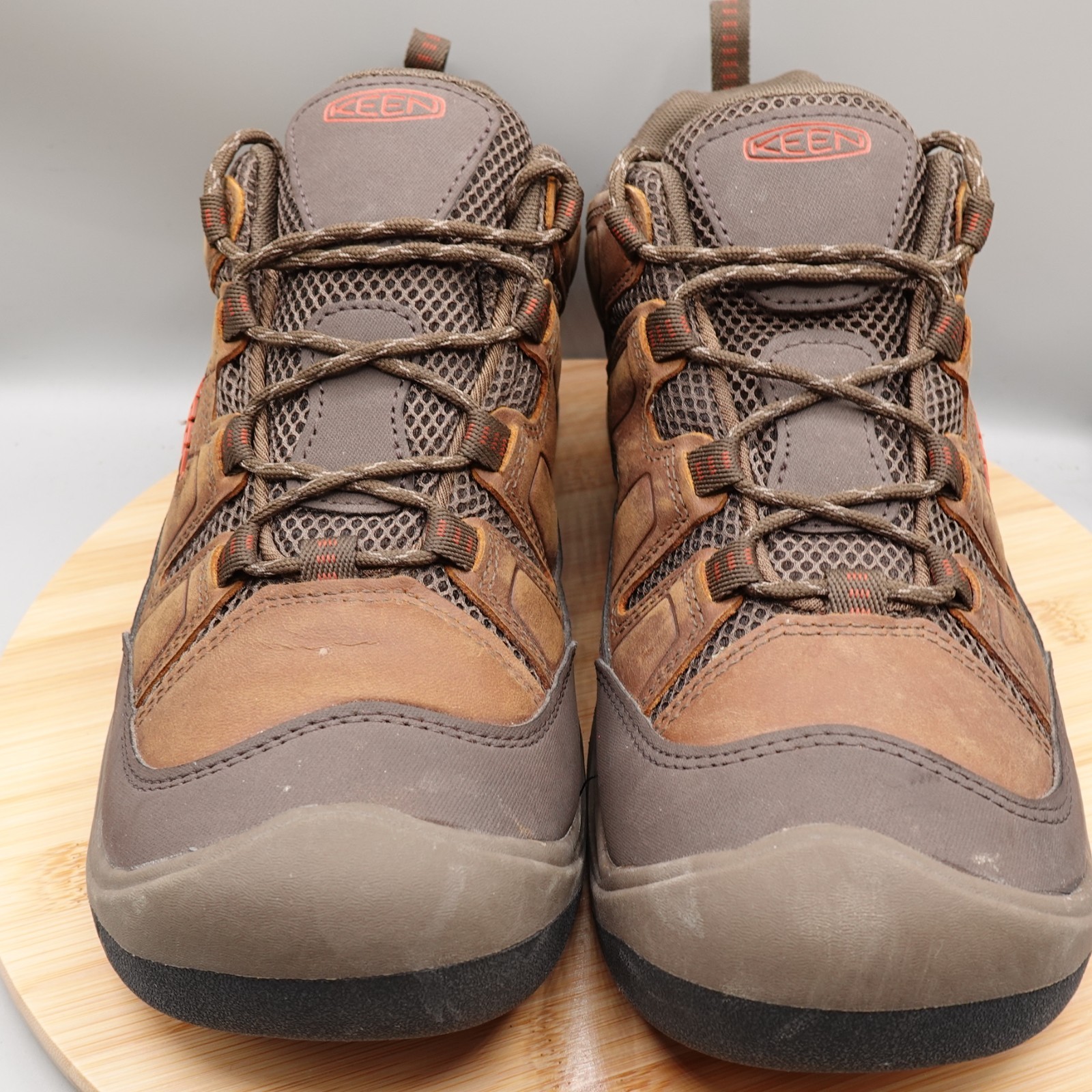 Scarpe da trekking impermeabili KEEN Circadia da uomo taglia 11 5 in pelle marrone MinFlaws