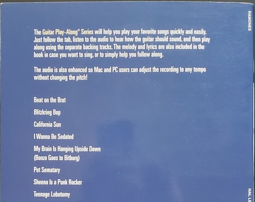 Ramones Guitar Play-Along Vol 179 Tab Book w/ CD - Picture 6 of 6