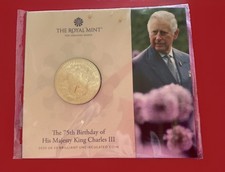 2023 King Charles III 75th Birthday BU £5 Five Pound Sealed Coin Pack Five Pound