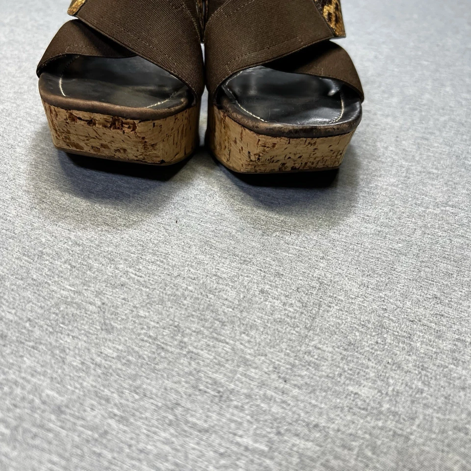 Cuñas de corcho Donald Pliner para mujer punta abierta hechas en Italia talla 10 ver fotos Foto 4 de 4