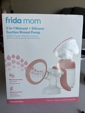 Frida Mom 2-in-1 Manual Breast Pump & Silicone Suction Breast Pump - OPEN BOX