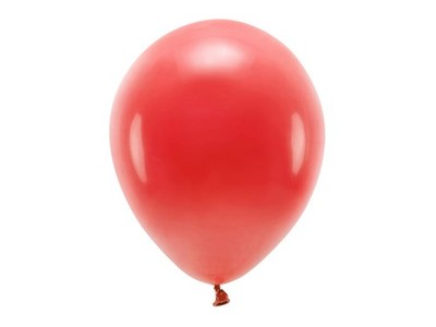 PartyDeco Öko-Luftballons, 30 cm, Farbe Rot, 100 Stück