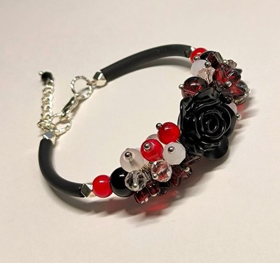  Ohrringe und Armband aus Glasperlen für Halloween