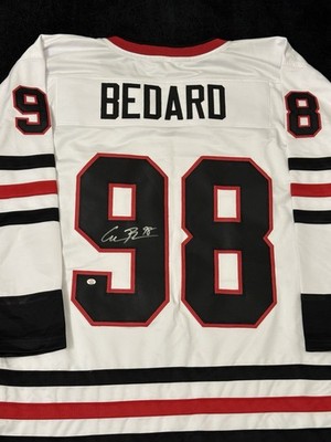 Connor Bedard Chicago Blackhawks Signed Hockey Jersey with COA