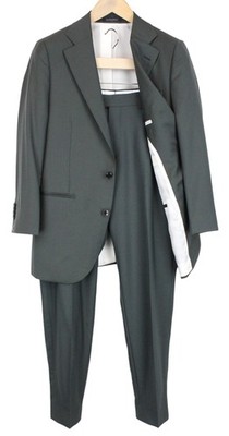 SUITSUPPLY La Spalla Men Suit UK38S Green Pure Wool Single-Breasted 2 Piece