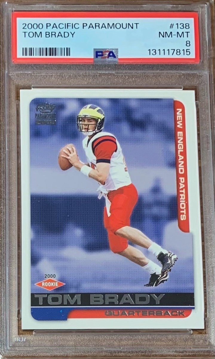 2000 Pacific Paramount Football #138 Tom Brady Rookie New England