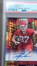 2013 Panini Rookies & Stars Travis Kelce Rookie Auto Black /10 PSA Chiefs #192