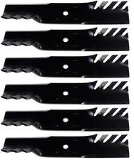(6) USA Mower Blades® Hi Lift Replaces Bunton® PC1255 PL4855 32" 48" Deck