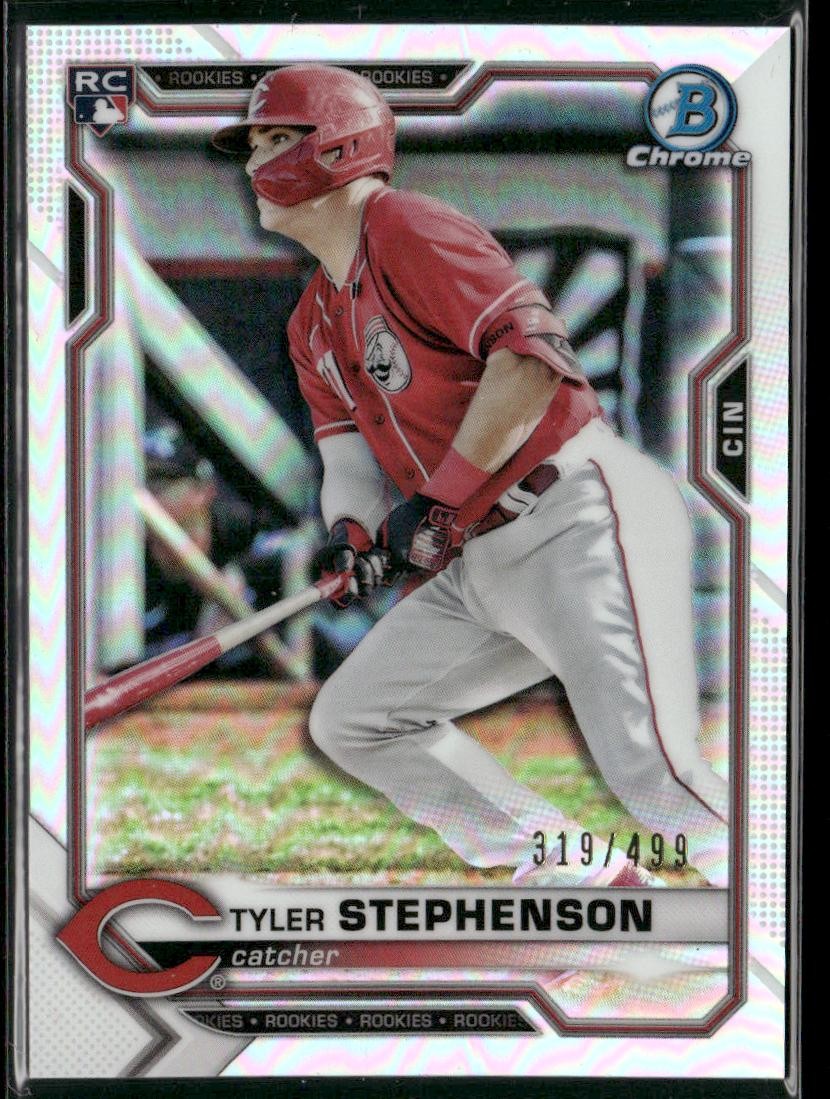 2021 Bowman Chrome Tyler Stephenson #87 Refractor /499 Rookie RC Cincinnati Reds
